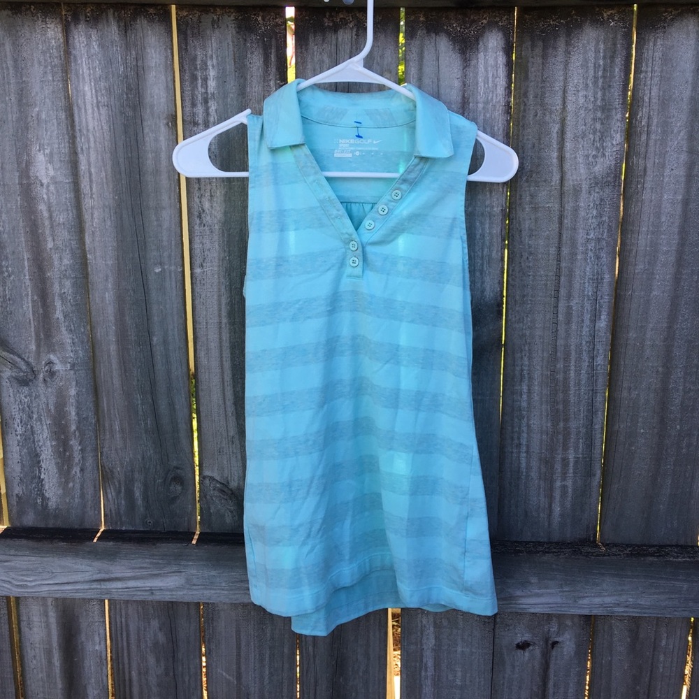 Nike Womens M Dri-Fit Golf Green sleeveless Top